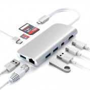 Satechi USB-C Multimedia Adapter - мултифункционален хъб за свързване на допълнителна периферия за MacBook Pro (сребрист) 2