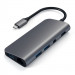 Satechi USB-C Multimedia Adapter - мултифункционален хъб за свързване на допълнителна периферия за MacBook Pro (тъмносив) 1