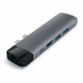 Satechi USB-C Pro USB Hub HDMI 4K & Ethernet - мултифункционален хъб за свързване на допълнителна периферия за MacBook Pro (тъмносив) 1