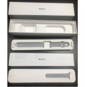 Apple Sport Band S/M & M/L - оригинална силиконова каишка за Apple Watch 42мм, 44мм (бледосив) (Apple Box) 4