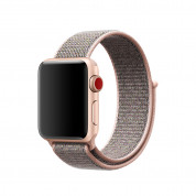 Apple Pink Sand Sport Loop - оригинална текстилна каишка за Apple Watch 38мм, 40м (розов) (bulk)