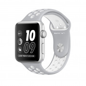 Apple Watch Nike+ Sport Band - оригинална силиконова каишка за Apple Watch 38мм, 40мм (сив-бял) (reconditioned) (Apple Box) 1