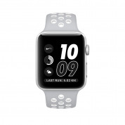 Apple Watch Nike+ Sport Band - оригинална силиконова каишка за Apple Watch 38мм, 40мм (сив-бял) (reconditioned) (Apple Box) 2