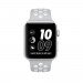 Apple Watch Nike+ Sport Band - оригинална силиконова каишка за Apple Watch 38мм, 40мм (сив-бял) (reconditioned) (Apple Box) 3