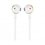 JBL T205 Earbud Headphones (white/gold) 1