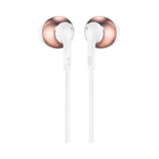 JBL T205 Earbud Headphones - слушалки с микрофон за мобилни устройства (бял-розово злато) 1