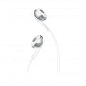 JBL Tune T205 Wireless Earbud Headphones - безжични слушалки с микрофон за мобилни устройства (бял-сребрист) 2