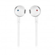 JBL Tune T205 Wireless Earbud Headphones (white/silver) 3