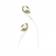 JBL Tune T205 Wireless Earbud Headphones - безжични слушалки с микрофон за мобилни устройства (бял-златист) 2
