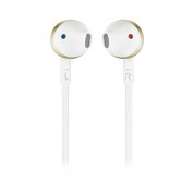 JBL Tune T205 Wireless Earbud Headphones - безжични слушалки с микрофон за мобилни устройства (бял-златист) 1