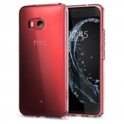 Spigen Liquid Crystal Case - тънък качествен термополиуретанов кейс за HTC U11 (прозрачен)  1