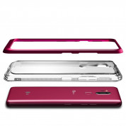 Verus Crystal Bumper Case - хибриден удароустойчив кейс за LG G7 (розов-прозрачен) 4