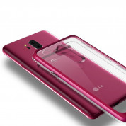 Verus Crystal Bumper Case - хибриден удароустойчив кейс за LG G7 (розов-прозрачен) 5