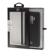 Mercedes-Benz New Organic II Hard Case - кожен кейс (естествена кожа) за Samsung Galaxy S9 Plus (черен)