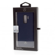 Mercedes-Benz Liquid Silicone Case - оригинален твърд силиконов кейс за Samsung Galaxy S9 Plus (тъмносин) 1