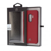 Mercedes-Benz Liquid Silicone Case - оригинален твърд силиконов кейс за Samsung Galaxy S9 Plus (червен) 3