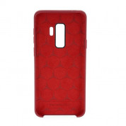 Mercedes-Benz Liquid Silicone Case - оригинален твърд силиконов кейс за Samsung Galaxy S9 Plus (червен) 2