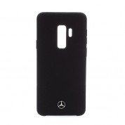 Mercedes-Benz Liquid Silicone Case - оригинален твърд силиконов кейс за Samsung Galaxy S9 Plus (черен)