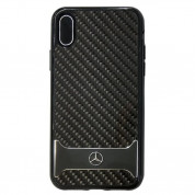 Mercedes-Benz Dynamic Carbon Fiber Hard Case - дизайнерски карбонов кейс за iPhone XS, iPhone X (черен)