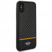 Mini Cooper Carbon Fiber Soft Case - дизайнерски карбонов кейс с TPU рамка за iPhone XS, iPhone X (черен) 2