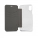 Mini Cooper Debossed Circle PU Leather Booktype Case - кожен калъф, тип портфейл за iPhone XS, iPhone X (черен) 9