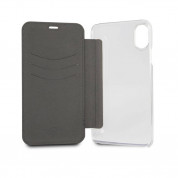 Mini Cooper Debossed Lines PU Leather Booktype Case - кожен калъф, тип портфейл за iPhone XS, iPhone X (черен) 5