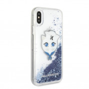 Karl Lagerfeld Sailors Choupette Glitter Hard Case for iPhone XS, iPhone X (blue) 2