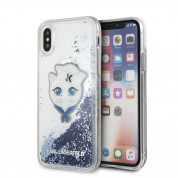 Karl Lagerfeld Sailors Choupette Glitter Hard Case for iPhone XS, iPhone X (blue)