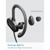 Anker SoundBuds Curve Bluetooth Wireless Earbuds - безжични блутут спортни слушалки с микрофон за мобилни устройства (черен) 6