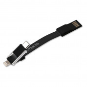 4smarts 3in1 Mini Cable KeyRing - кабел тип ключодържател за Lightning, USB-C и MicroUSB стандарти (черен) 3