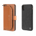 4smarts Ultimag 2in1 Flip Wallet and Car Case - кожен калъф и кейс с магнитно захващане за iPhone XS, iPhone X (кафяв) 2