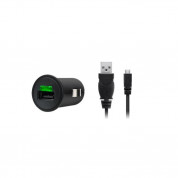 Belkin Micro Car Charger - зарядно за кола с USB изход и отделен microUSB кабел за мобилни устройства (черен)