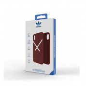 Adidas XbyO Or Moulded Case - поликарбонатов кейс с TPU рамка за iPhone XS, iPhone X (червен) 7