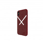 Adidas XbyO Or Moulded Case - поликарбонатов кейс с TPU рамка за iPhone XS, iPhone X (червен) 1