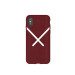 Adidas XbyO Or Moulded Case - поликарбонатов кейс с TPU рамка за iPhone XS, iPhone X (червен) 1