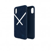 Adidas XbyO Or Moulded Case - поликарбонатов кейс с TPU рамка за iPhone XS, iPhone X (син) 5