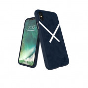 Adidas XbyO Or Moulded Case - поликарбонатов кейс с TPU рамка за iPhone XS, iPhone X (син) 3