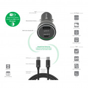 4smarts Fast Car Charger Set iPD - зарядно за кола с USB-C кабел за устройства с USB-C порт (черен) 2