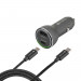 4smarts Fast Car Charger Set iPD - зарядно за кола с USB-C кабел за устройства с USB-C порт (черен) 1