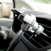 Baseus Mechanical Era Air Vent Universal Car Mount - поставка за радиатора на кола за смартфони с ширина до 8.4 см. (сребриста) 4