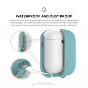 Elago Airpods Waterproof Case - водоустойчив силиконов калъф за Apple Airpods (светлосин) 3