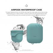 Elago Airpods Waterproof Case - водоустойчив силиконов калъф за Apple Airpods (светлосин) 1