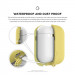 Elago Airpods Waterproof Case - водоустойчив силиконов калъф за Apple Airpods (жълт) 4