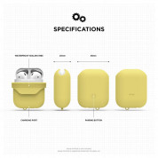 Elago Airpods Waterproof Case - водоустойчив силиконов калъф за Apple Airpods (жълт) 6