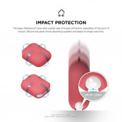 Elago Airpods Waterproof Case - водоустойчив силиконов калъф за Apple Airpods (червен) 4