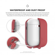 Elago Airpods Waterproof Case - водоустойчив силиконов калъф за Apple Airpods (червен) 3