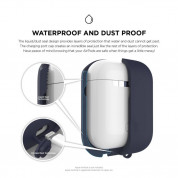Elago Airpods Waterproof Case - водоустойчив силиконов калъф за Apple Airpods (тъмносин) 3