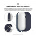 Elago Airpods Waterproof Case - водоустойчив силиконов калъф за Apple Airpods (тъмносин) 4
