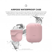 Elago Airpods Waterproof Case - водоустойчив силиконов калъф за Apple Airpods (розов) 1