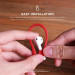 Elago AirPods EarHooks - силиконови кукички за Apple Airpods и Apple Airpods 2 (червен) 4